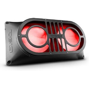 DS18 JMID Exclusive Tail Gate Midrange and Tweeter Enclosure for Jeep Wrangler JK, JKU & JL (2007-2020) fits 2X 10 Mid Range Speakers and 2X 3 Super Bullet Tweeters - Unloaded Enclosure with RGB LED