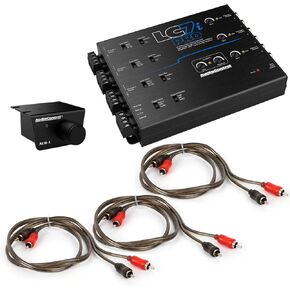 طقم محول AccuBASS 2-Ch Line Out - معالج LC2iPro وكابل RCA خالي من الأكسجين بطول 17 قدمًا in Kuwait