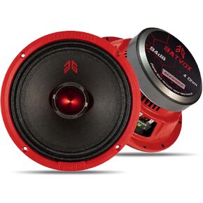 MX40P1 Loudspeaker 4 Inch Midrange 120 Watts 4 Ohms Red Dust Cap, Premium Quality Audio Door Speakers for Car or Truck Stereo Sound System, Black (2 Speakers) in Saudi Arabia