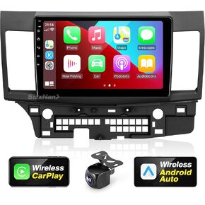 SizxNanv for Lancer 2008-2017 Android Radio Touch Screen Compatible with wirelessly Carplay Android Auto,Car Radio Stereo Bluetooth Navigation Multimedia Player GPS WiFi FM/AM Backup Camera Head Unit