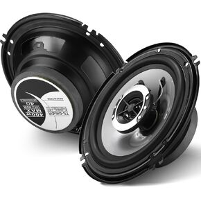 6in 2-Way Coaxial Car Speakers, 400W (100W RMS), w/Wire & Cover (Pair) in Kuwait