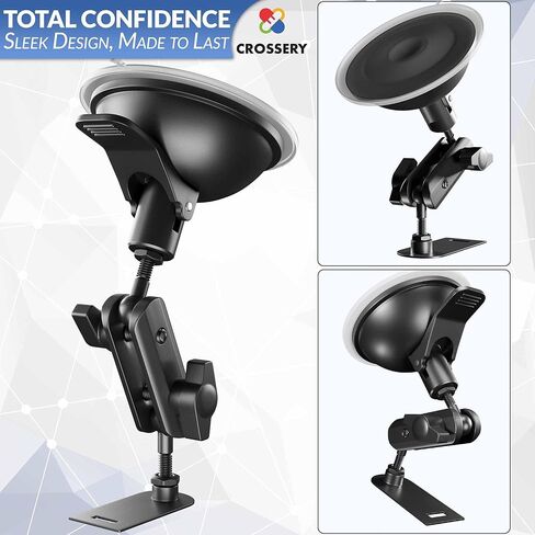 حامل كاشف الرادار Crossery لكاشف الرادار Uniden - حامل كأس الشفط سهل التركيب، مثالي لسلسلة R1، R2، R3، R4، R7، R8، DFR (DFR1، DFR3، DFR6، DFR7، DFR8، DFR9) - حامل رادار موثوق به in Kuwait