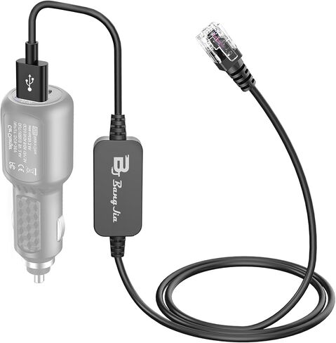 كابل كاشف الرادار، سلك طاقة USB إلى RJ11 لـ Uniden R3 R7 R1 كاشف الرادار مرافقة Redline 360c Max Solo Passport 9500ix 8500 X80 Beltronics 12V كابل محول ولاعة السيارة (RJ11-6.56ft) in Saudi Arabia