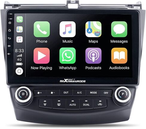 maXpeedingrods Car Stereo Radio for Honda Accord 7th 2003-2007, Wireless Apple Carplay Android Auto, 10.1 Inch IPS Touch Screen Head Unit, GPS Navigation, Bluetooth, WiFi, USB in Saudi Arabia