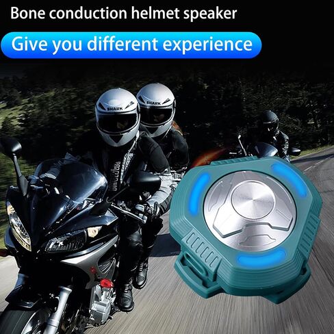 Motorcycle Bluetooth Vibration Helmet Speaker Bone Conduction Wireless Helmet Headset Headphone with DSP Nosie Cancellation Mic for Motorbike Skiing IP66 Waterproof (Black) in Saudi Arabia