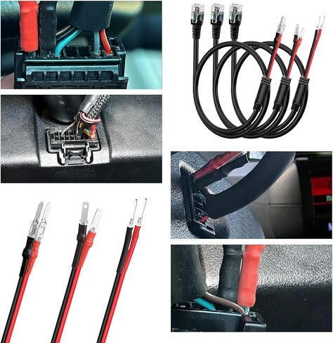 SDSACZMU Radar Detector Mount+Rearview Mirror Hard Wire Power Cord kit 16" | Rearview Mirror Rod Radar Mounting Bracket for Cobra Radar Detector,Not Applicable to Unlisted Models in Kuwait