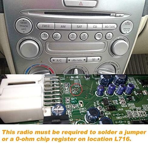 Yomikoo Car Audio AUX Input، Stereo CD Changer 3.5mm AUX Cable for Mazda 3 2004-2008، Mazda 5 2005-2009، Mazda 6 2002-2008، RX-8 2004-2006، CX-7 2007-2008، MPV 2002-2011 ، بريماسي 2002-2008 in Kuwait