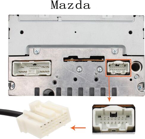 Yomikoo Car Audio AUX Input، Stereo CD Changer 3.5mm AUX Cable for Mazda 3 2004-2008، Mazda 5 2005-2009، Mazda 6 2002-2008، RX-8 2004-2006، CX-7 2007-2008، MPV 2002-2011 ، بريماسي 2002-2008 in Kuwait
