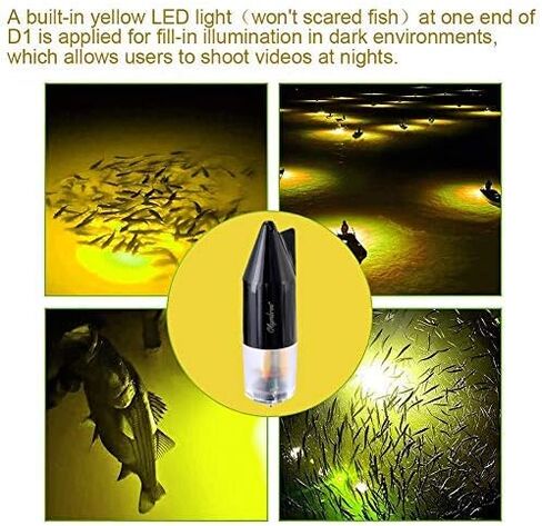 Underwater Fishing Camera Professional Waterproof Video Recorder/Rechargeable Battery/Cycle Recording/Support TF Card/Portable HD Video Camera for Ice,Lake and Boat Fishing in Saudi Arabia