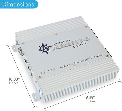 مضخم صوت ستيريو للسيارة بقناتين هرمي - 1000 وات ثنائي القناة قابل للتوصيل عالي الطاقة MOSFET & PAC SNI-35 محول خط LOC متغير 1.2x6.25x5.9 in Kuwait