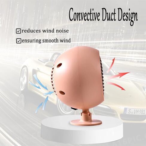 جانجلب سخان سيارة محمول 12 فولت 180 واط، سخان هواء للسيارة صغير بسرعة 2 في 1، مزيل الجليد للزجاج الامامي، مزيل الصقيع 360 درجة قابل للدوران 360 درجة ومزيل الضباب للسيارة وسيارات الدفع الرباعي وغيرها in Kuwait