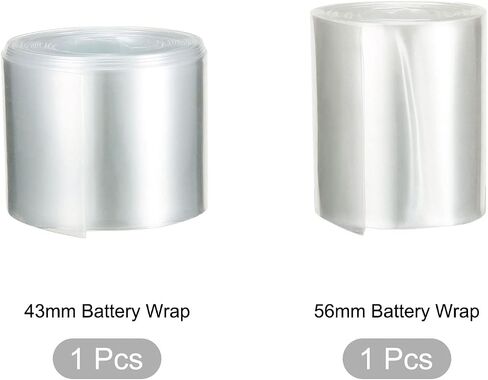 MECCANIXITY Battery Wrap PVC Heat Shrink Tubing 43mm and 56mm Flat 6.6ft Clear Good Insulation for 26650 AAA Battery in Saudi Arabia