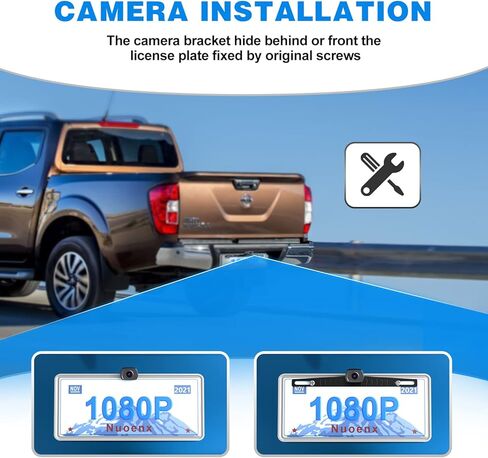 Wireless Backup Camera 5" Monitor, 1080P HD License Plate Camera w/ 100ft Stable Signal for Rear View Car Pickup Truck Sedan Rv Van Camper, Night Vision& Waterproof System CF3 in Kuwait