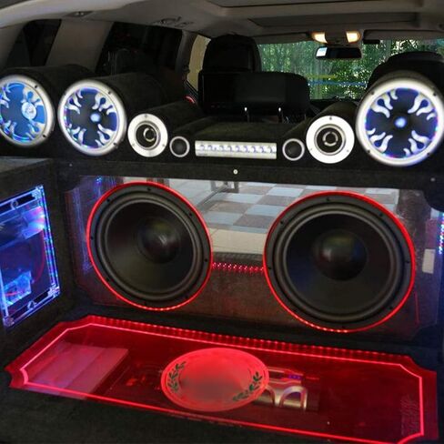 مكثف صوت السيارة من ديوكون، 3.0 مكثف طاقة صوت سيارة فاراد 3.0 منظم مضخم تثبيت اللون الأزرق قطع غيار السيارات المعدلة in Kuwait