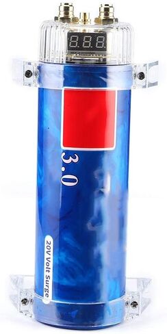 مكثف صوت السيارة من ديوكون، 3.0 مكثف طاقة صوت سيارة فاراد 3.0 منظم مضخم تثبيت اللون الأزرق قطع غيار السيارات المعدلة in Kuwait