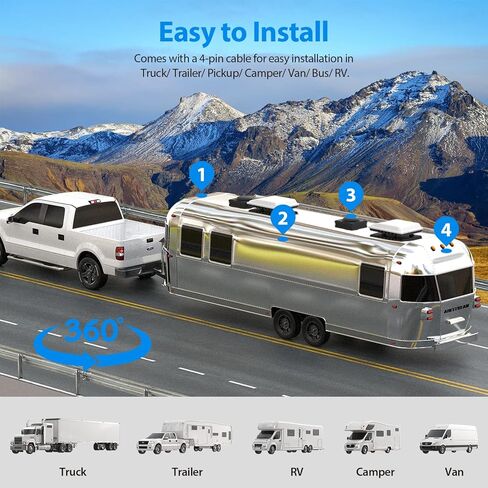 نظام كاميرا احتياطية لاسلكية من ZEROXCLUB مع شاشة لمس DVR مزدوجة/رباعية مقاس 7 بوصات تعمل باللمس، IP69 مقاومة للماء HD 1080P لاسلكية 2 كاميرا رؤية جانبية للرؤية الخلفية لشاحنة مقطورة RV العجلة الخامسة، BW702 in Kuwait