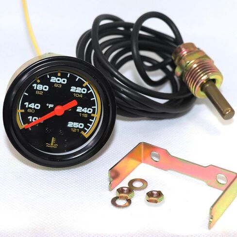 High-Precision 2" 52mm Water Temperature Gauge with Backlight - 100-250℉ Water Temp Thermometer Kit for DC12V Vehicles: Cars, Trucks, Boats, and More in Saudi Arabia