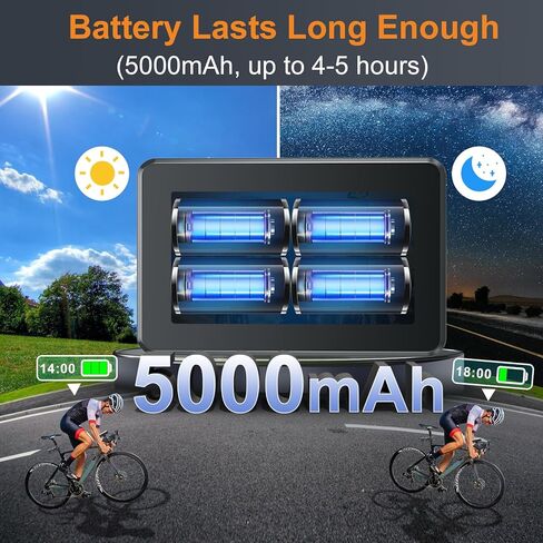 كاميرا رؤية خلفية للدراجة من اتوفانكا مع تسجيل 4.3 انش HD 1080P كاميرا رؤية خلفية للدراجة مقاومة للماء IP68 متوافقة مع الدراجة الالكترونية والجبلية ودراجة الطريق in Kuwait