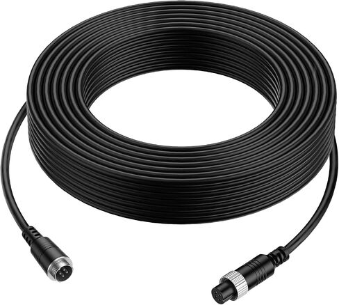 EKYLIN 65FT 20M كابل تمديد فيديو السيارة 4Pin الطيران لكاميرا الرؤية الخلفية CCTV شاحنة مقطورة العربة حافلة متنقل مركبة مراقبة احتياطية للماء نظام مقاوم للصدمات in Kuwait