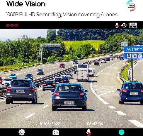 COOAU Mini Dash Cam, Dash Camera for Cars FHD 1920x1080P, Dashcam Front with 2" IPS Screen, Car Dash Camera Built-in Night Vision, Wide Angle, Supercapacitor, WDR, G-Sensor, Loop Record (M53) in Kuwait