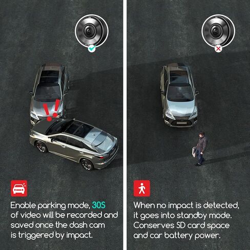 COOAU Mini Dash Cam, Dash Camera for Cars FHD 1920x1080P, Dashcam Front with 2" IPS Screen, Car Dash Camera Built-in Night Vision, Wide Angle, Supercapacitor, WDR, G-Sensor, Loop Record (M53) in Kuwait