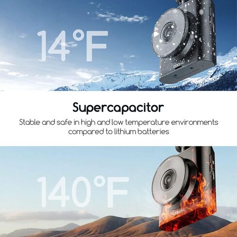 COOAU Mini Dash Cam, Dash Camera for Cars FHD 1920x1080P, Dashcam Front with 2" IPS Screen, Car Dash Camera Built-in Night Vision, Wide Angle, Supercapacitor, WDR, G-Sensor, Loop Record (M53) in Kuwait