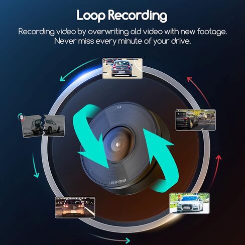 COOAU Mini Dash Cam, Dash Camera for Cars FHD 1920x1080P, Dashcam Front with 2" IPS Screen, Car Dash Camera Built-in Night Vision, Wide Angle, Supercapacitor, WDR, G-Sensor, Loop Record (M53) in Kuwait