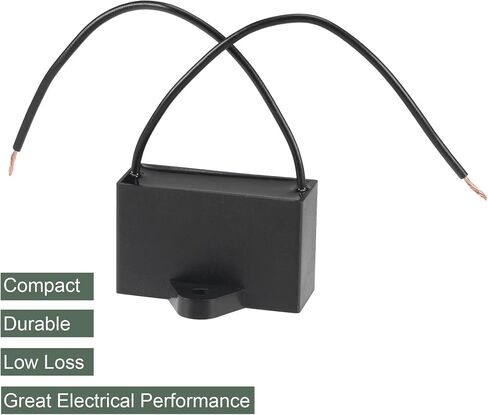 YOKIVE Ceiling Fan Capacitor CBB61, Metallized Polypropylene Film Capacitor Great for Fans Pumps Motors Running (6uF 250V AC 2 Wires 50/60Hz) in Saudi Arabia