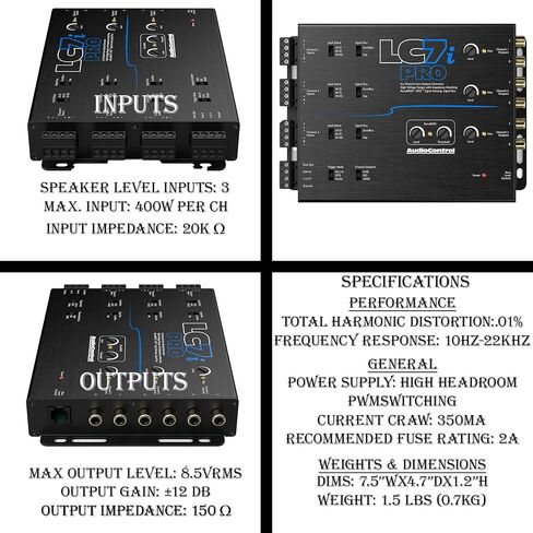 AccuBASS 2-Ch Line Out Converter Kit - LC2iPro Processor and 17ft Oxygen Free RCA Cable in Saudi Arabia