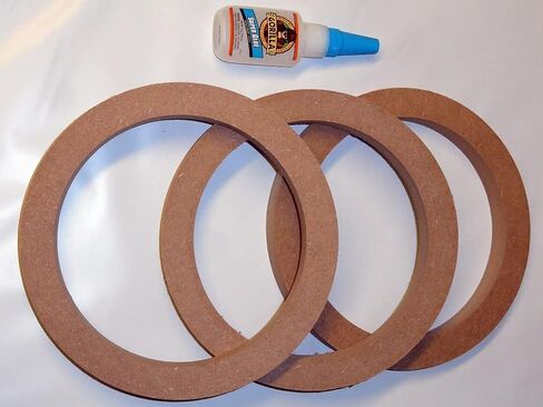 مجموعة أدوات PowerHouse 3 Case Pack Kit 8 بوصات MDF مكبر صوت مضخم صوت فاصل 3/4 بوصة مع غراء غوريلا in Kuwait