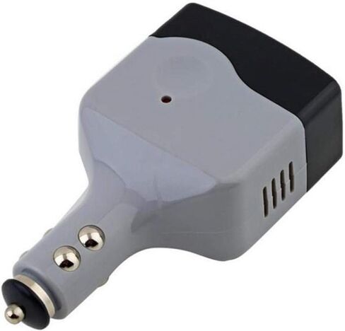 رمادي السيارات المحمولة تيار مستمر 12 فولت/24 فولت إلى التيار المتناوب 220 فولت USB محول طاقة السيارة محول مهايئ شاحن ملحقات الصوت والفيديو in Kuwait
