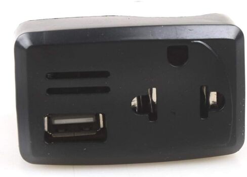 رمادي السيارات المحمولة تيار مستمر 12 فولت/24 فولت إلى التيار المتناوب 220 فولت USB محول طاقة السيارة محول مهايئ شاحن ملحقات الصوت والفيديو in Kuwait