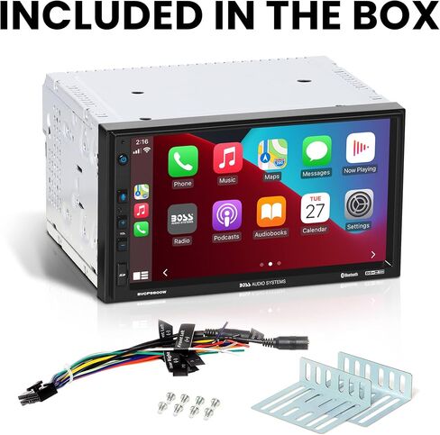 بوس أنظمة الصوت BVCP9800W نظام ستيريو للسيارة، أبل كاربلاي لاسلكي وأندرويد أوتو، شاشة لمس مزدوجة الدين 7 بوصة، وحدة رأس بلوتوث، مستقبل راديو، بدون مشغل أقراص مضغوطة in Kuwait