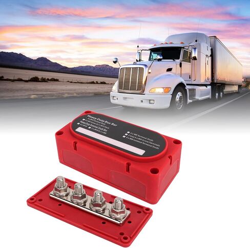 300A Bus Bar 5/16 تصميم الوحدة الثقيلة BusBar Box كتلة توزيع الطاقة 48V 4X M8 محطة ترصيع البطارية تقاطع كتلة لشاحنة البطارية البحرية RV in Kuwait