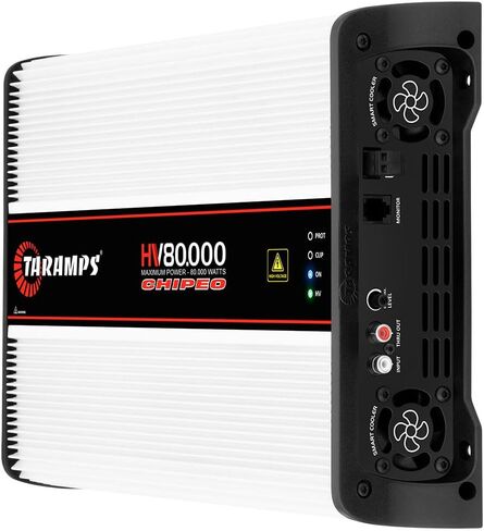 Taramps HV 80.000 Chipeo Class D 1 Channel 80000 Watts RMS at 0.5 Ohm, High Voltage Amplifier, Monoblock, Power Competition Sub-bass to Mid-High Car Audio System in Kuwait
