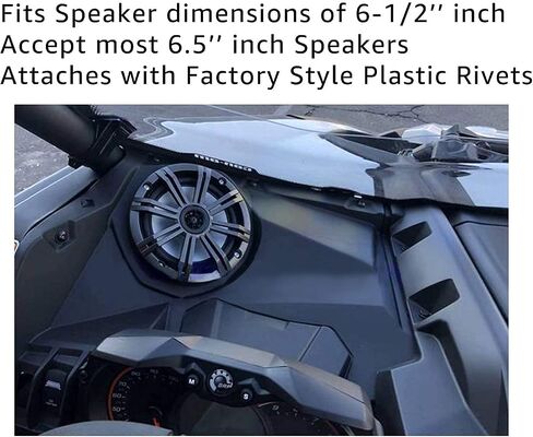A & UTV PRO Front Dash Speaker Pods, 6.5 inch Speaker Enclosure Panels for 2017-2023 Can Am Maverick X3 / X3 Max Stereo System in Kuwait