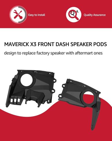 A & UTV PRO Front Dash Speaker Pods, 6.5 inch Speaker Enclosure Panels for 2017-2023 Can Am Maverick X3 / X3 Max Stereo System in Kuwait