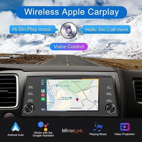 Single Din Car Stereo Wireless Apple Carplay Wireless Android Auto,5 Inch IPS Touch Screen Car Radio Head Unit with Bluetooth Mirror Link EQ Type C USB, FM/SWC/MIC/AUX in Saudi Arabia