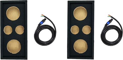 Q Power CH102S Chuchero Car Audio Subwoofer Enclosure Box for 8 Inch Mids and 3 Inch Tweeters (2 Pack) in Saudi Arabia