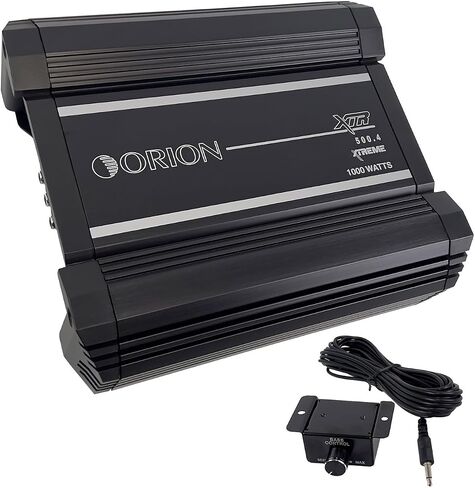 Orion XTR Series XTR1000.4 مضخم صوت عالي الطاقة A/B ذو 4 قنوات - 1000 وات RMS، 2/4 أوم ثابت، تمرير عالي/منخفض، تحكم في تعزيز الجهير، مصدر طاقة MOSFET، مقبض جهير متضمن، صنع في كوريا in Kuwait