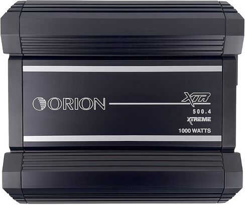 Orion XTR Series XTR1000.4 مضخم صوت عالي الطاقة A/B ذو 4 قنوات - 1000 وات RMS، 2/4 أوم ثابت، تمرير عالي/منخفض، تحكم في تعزيز الجهير، مصدر طاقة MOSFET، مقبض جهير متضمن، صنع في كوريا in Kuwait