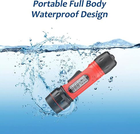 Handheld Sonar Depth Finder, AdaLov Portable Ice Fish Finder with Temperature, Depth Sonar Transducer Fishing Finder LCD Display Handheld Waterproof Fish Detecto, 300 Feet in Kuwait