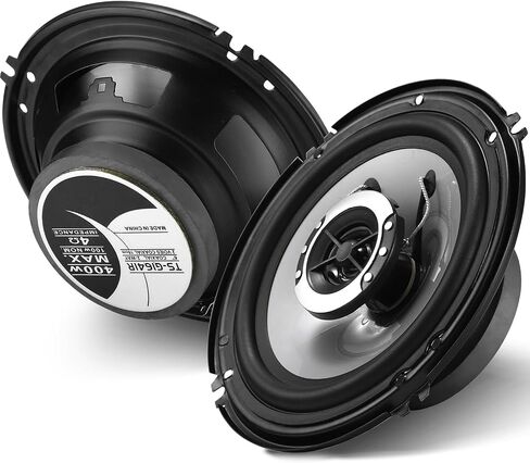 6in 2-Way Coaxial Car Speakers, 400W (100W RMS), w/Wire & Cover (Pair) in Kuwait