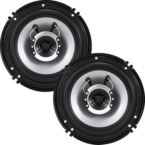 6in 2-Way Coaxial Car Speakers, 400W (100W RMS), w/Wire & Cover (Pair) in Kuwait