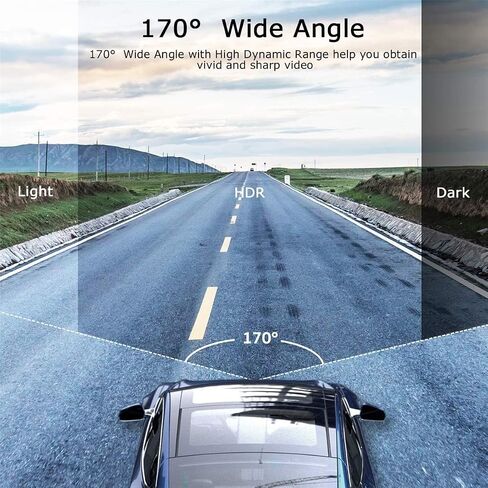 Car on-Dash Mounted Cameras 1440P Full HD Car DVR Dashboard Camera Video Recorder in Car Camera Dashcam for Cars 170 Wide Angle WDR with 3.0" LCD Display Night Vision and G-Sensor H19-black in Saudi Arabia