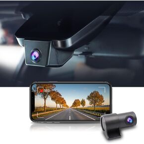 Fitcamx Front 2K and Rear 1080P Dash Cam Adapts for Toyota Tacoma 2018 2019 2020 2021 2022 2023 Limited SR5 SR TRD Sport Off-Road Pro, OEM Look, Dual HD Video WiFi, Loop Recording G-Sensor, 64GB Card