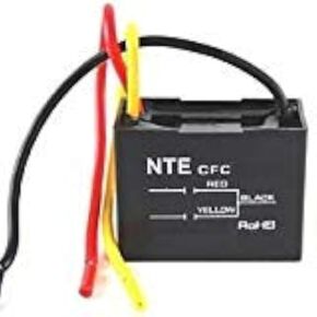 NTE Electronics مكثف مروحة سقف بوليستر CFC-6/14 من سلسلة CFC، 3 أسلاك، 125/250 فولت تيار متردد، سعة 6/14 Μf in Kuwait