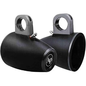 Audiopipe APMP-600ETW 6 Inch Compact Multi Purpose Directional Stereo Speaker Enclosure for Car Audio, Marine, UTV, and ATV Sound System, Black (Pair)…
