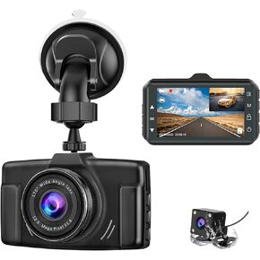 كاميرا اندفاعة للسيارات الأمامية والخلفية CHORTAU كاميرا اندفاعة مزدوجة 3 بوصة Dashcam Full HD 170 درجة كاميرا احتياطية بزاوية واسعة مع رؤية ليلية WDR G-Sensor مراقبة وقوف السيارات حلقة تسجيل كشف الحركة in Kuwait
