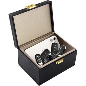 Diyife Faraday Box، [أحدث إصدار] صندوق RFID لمفاتيح السيارة، قفص فاراداي، واقي مفتاح فوب، مانع إشارة ألياف الكربون لمفتاح فوب بدون مفتاح، صندوق حجب إشارة مفتاح السيارة الكبير لهواتف مفاتيح السيارة in Kuwait